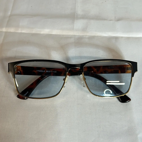 Gucci 1733 CLX Men Eyeglasses Frames. RXABLE.  Pre-Owned. Gold/Tortoise - Picture 8 of 13